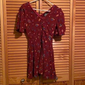 Women’s fabric covered button front dress